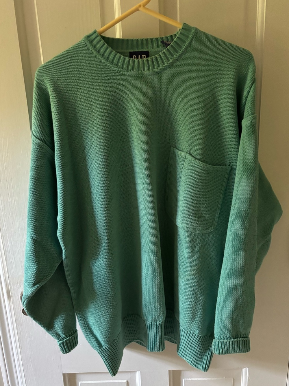 GAP Teal Green Crewneck Sweater with Chest Pocket